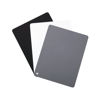 Picture of JJC 4" x 5.2" PVC White Balance Card Set for Achieving Perfect Color Balance in Your Photos - Including an 18% Neutral Grey Card, a White Card and a Black Card