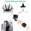 Picture of Accessories Set for GoPro Hero 11/10/9/8/7/6/5/4,New Quick Release Head Strap Mount + Chest Mount Harness + Backpack Clip Holder + 360°Rotating Wrist Strap