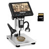 Picture of TOMLOV 1000X Error Coin Microscope with 4.3" LCD Screen, USB Digital Microscope with LED Fill Lights, Metal Stand, PC View, Photo/Video, SD Card Included, Windows Compatible, Model- DM4S