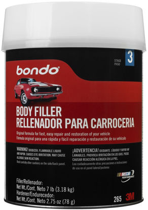 Picture of Bondo Body Filler, Original Formula for Fast, Easy Repair & Restoration for your Vehicle, 00265, Filler 6.30 lb and Hardener 2.75 oz, 1 Can