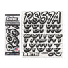 Picture of STIFFIE Whipline White/Black 3" Alpha-Numeric Boat Registration Numbers Identification Stickers Decals