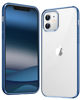 Picture of Temdan for iPhone 12 Case Clear, [Non Yellowing] Slim Thin Shockproof Phone Case for iPhone 12 6.1’’-Metal Blue