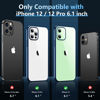 Picture of Temdan for iPhone 12 Case Clear, [Non Yellowing] Slim Thin Shockproof Phone Case for iPhone 12 6.1’’-Metal Blue