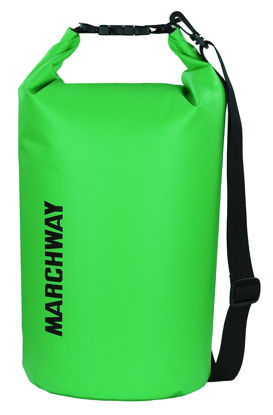 Picture of MARCHWAY Floating Waterproof Dry Bag 5L/10L/20L/30L/40L, Roll Top Sack Keeps Gear Dry for Kayaking, Rafting, Boating, Swimming, Camping, Hiking, Beach, Fishing (Green, 30L)