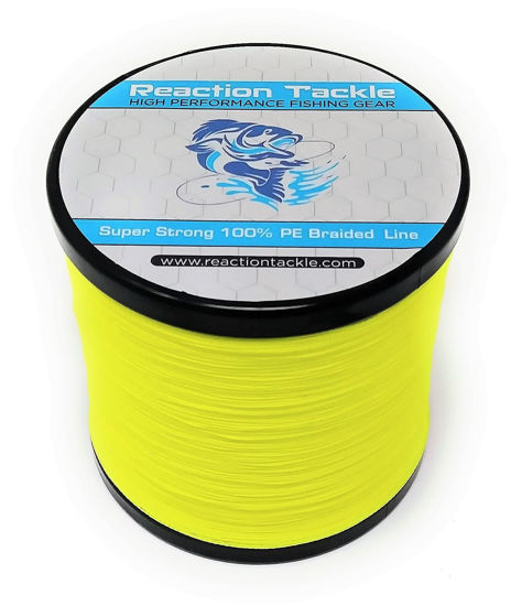 Picture of Reaction Tackle Braided Fishing Line Hi Vis Yellow 100LB 300yd