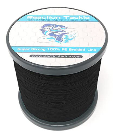 Reaction Tackle Braided Fishing Line NO Fade Black 15LB 300yd