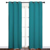 Picture of NICETOWN Room Darkening Curtains 84 inch Length 2 Panels, Thermal Insulated Grommet Blackout Curtains for Modern Casual Elegant Bedroom Kids Room Theme Decoration (Peacock Teal, 2 Pieces, W34)