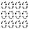 Picture of STEELSOFT Heavy Duty High Pressure 1-1/2"Hose Clamp Size#24, 32-50mm Adjustable Worm Gear Drive Stainless Steel Automotive Radiator Hose Clamps 1-1/2 inch 1.5 inch, 12 Pack