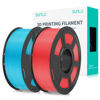 Picture of SUNLU 3D Printer Filament Bundle PLA Plus 1.75mm, Neatly Wound Filament 2KG, PLA+ Filament for Most FDM 3D Printer, 1 kg Spool, 2 Packs, Cherry Red+Sky Blue