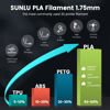 Picture of SUNLU 3D Printer Filament, Neatly Wound PLA Filament 1.75 mm, Dimensional Accuracy +/- 0.02mm, Fit Most FDM 3D Printers, 1kg Spool (2.2lbs), 330 Meters, Transparent 3D Printing Filament, Clear Red