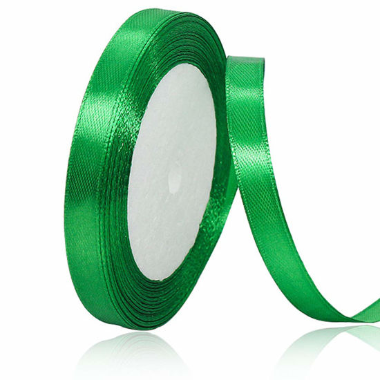 25Yards Dark Green Crafts Satin Ribbon Christmas Gift Bow DIY