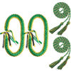 Picture of TFTAFAN Graduation Leis and Graduation Honor Cords Class of 2023 Graduation Ribbon Lei Graduation Necklace Braided Necklaces Graduation gift for for Student Graduation Gifts Party Supplies (green and gold, 4)