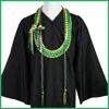 Picture of TFTAFAN Graduation Leis and Graduation Honor Cords Class of 2023 Graduation Ribbon Lei Graduation Necklace Braided Necklaces Graduation gift for for Student Graduation Gifts Party Supplies (green and gold, 4)