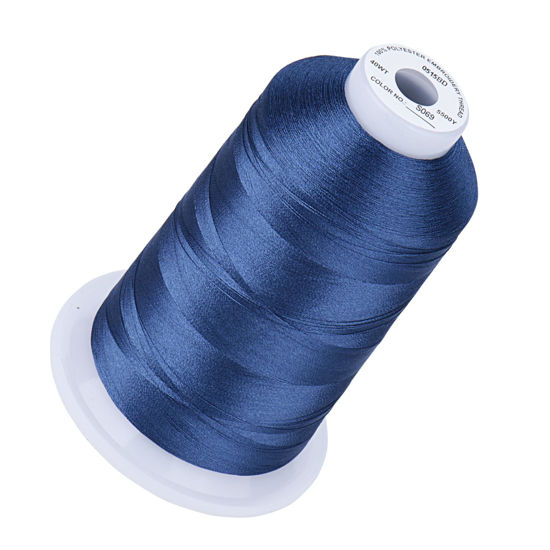 Picture of Simthread Embroidery Thread Sailor Blue S069 5500 Yards, 40wt 100% Polyester for Brother, Babylock, Janome, Singer, Pfaff, Husqvarna, Bernina Machine