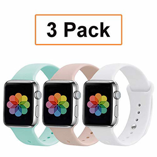 Picture of UPOLS Compatible with Apple Watch Band 38mm 42mm 40mm 44mm Sport Band, Silicone Sport