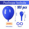 Picture of Voircoloria 105pcs Royal Blue Balloons 12inch Party Balloons for Birthday Graduation Baby Shower Anniversary Nautical Party Decorations