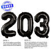 Picture of GOER 2023 Foil Number Balloons for 2023 New Year Eve Festival Party Supplies Graduation Decorations (Black,16 Inch)