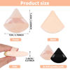 Picture of Sibba 4 Pieces Triangle Powder Puffs Face Cosmetic Powder Puff Washable Reusable Soft Plush Powder Sponge Makeup Foundation Sponge for Face Body Loose Powder Wet Dry Makeup Tool