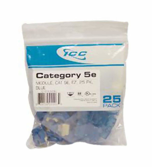 Picture of ICC IC107E5CBL - 25PK Cat5 Jack - Blue