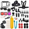 Picture of Kupton Accessories Kit Bundle Compatible with GoPro HERO9 Black, Waterproof Housing Case + Dive Filters + Lens Cover + Head Chest Strap + Bike Mount + Floating Grip Accessory Compatible with Hero 9