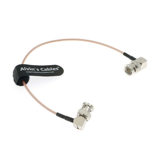 Picture of Alvin's Cables Blackmagic RG179 Coaxial BNC Right Angle Male to Male Cable for BMCC Video Camera 30CM