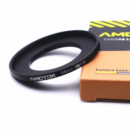 Picture of 34mm Lens to 58mm Camera Lens Adapter,34mm-58mm Filter Step up Rings,Compatible All 58mm Filter Accessory.Made from CNC Machined