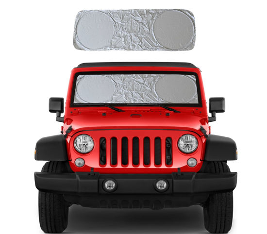 Jeep wrangler windshield store sun shade size