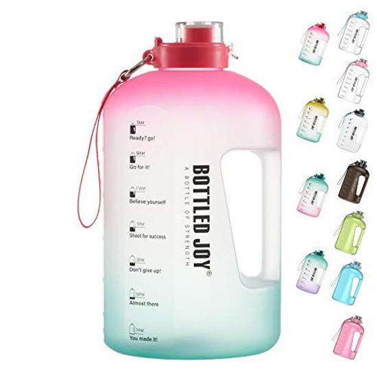 BOTTLED JOY 1 Gallon BPA Free Large Water Bottle Hydration with  Motivational