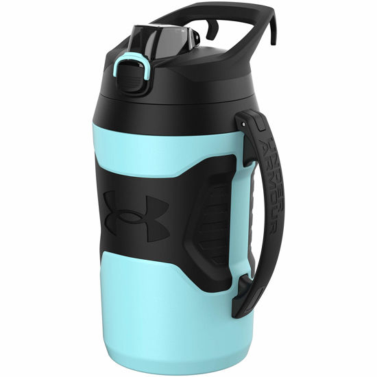 Under Armour Playmaker Sport Jug Water Bottle with Handle Foam Insulated Leak Resistant 64oz 32oz Breeze Blue