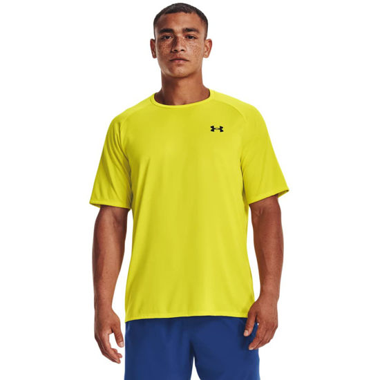 Picture of Under Armour mens Tech 2.0 Short-Sleeve T-Shirt , (799) Starfruit / / Black , Large Tall