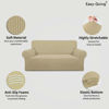 Picture of Easy-Going Stretch Oversized Loveseat Slipcover 1-Piece Sofa Cover Furniture Protector Couch Soft with Elastic Bottom for Kids Polyester Spandex Jacquard Fabric Small Checks Beige