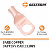 Picture of SELTERM 10pcs 8 AWG - 3/8" Stud - Battery Lugs, Heavy Duty Wire Lugs, Ring Terminals, Battery Cable Ends,8 Gauge Terminals, UL Bare Copper Eyelets Electrical Battery Terminal Connectors