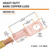 Picture of SELTERM 25pcs 8 AWG 1/4" Stud Battery Lugs, Ring Terminals, Heavy Duty Copper Wire Lugs, Battery Cable Ends, 8 Gauge Ring Terminal Connectors, UL Bare Copper Eyelets Electrical Battery Cable Lugs