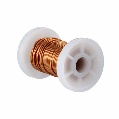 Picture of BNTECHGO 18 AWG Magnet Wire - Enameled Copper Wire - Enameled Magnet Winding Wire - 2 oz - 0.0393" Diameter 1 Spool Coil Natural Temperature Rating 155℃ Widely Used for Transformers Inductors