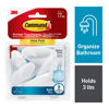 Picture of Command Bath Medium Hook Value Pack, Total 12 Medium Hooks with 6- Command Water Resistant Strips, 2-Pack of 6 Hooks, Organize Damage-Free