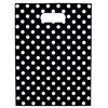 Picture of Choice Marts 100 Black Polka Dots Bags for Small Business 1.5Mil 9"x12" Merchandise Bags Extra Thick Glossy Thank You Bags and Retail Bags Plastic Bags with Die Cut Handles Black Polka Dots Bags