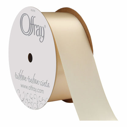 Picture of Offray Berwick 1.5" Wide Double Face Satin Ribbon, Ivory, 10 Yds