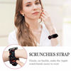 Picture of Compatible with Scrunchies Apple Watch Bands 38mm 40mm, Women Cloth Pattern Printed Fabric Wristbands Straps Elastic Scrunchy Band for iWatch Series 6 5 4 3 2 1 SE (Large Black, Black-Red)