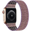 Picture of ENJINER Stretchy Nylon Solo Loop Bands Compatible with Apple Watch 38mm 40mm 42mm 44mm iWatch Series 6 SE 5 4 3 2 1 Strap, Sport Elastic Braided Breathable Women Men, 38/40mm S Plaid Smokey Mauve