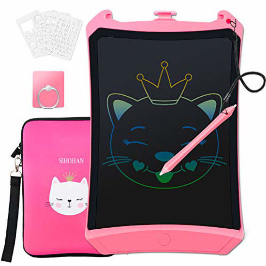 Picture of Inncen LCD Writing Tablet Toddler Toy Doodle Board,8.5in Colorful Drawing Pad,Kid Drawing Tablet Toy with Bag Case Stylus & Lanyard, Erasable Reusable E-writing Tablets Gift Toy for Girls 2-9 Year Old