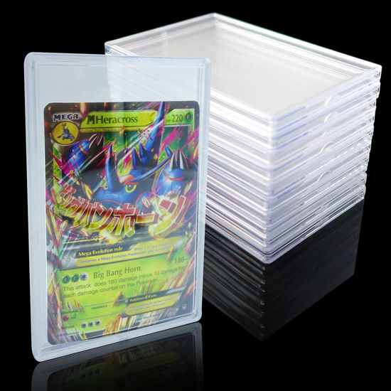 Picture of Full Protect Trading Card Holder 10 PACKS Rigid Baseball Card Case for Standard Cards