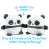 Picture of TeeTurtle - Plushmates - Magnetic Reversible Plushies that hold hands when happy - Panda - Huggable and Soft Sensory Fidget Toy Stuffed Animals That Show Your Mood - Gift for Kids and Adults!