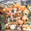 Picture of JOYYPOP Pastel Orange Balloons 110 Pcs Pastel Orange Balloon Garland Kit Different Sizes 5 10 12 18 Inch Light Orange Balloons for Baby Shower Birthday Party Decorations