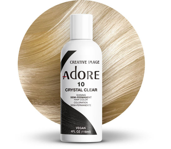 Picture of Adore Semi Permanent Hair Color - Vegan and Cruelty-Free Hair Dye - 4 Fl Oz - 010 Crystal Clear (Pack of 3)