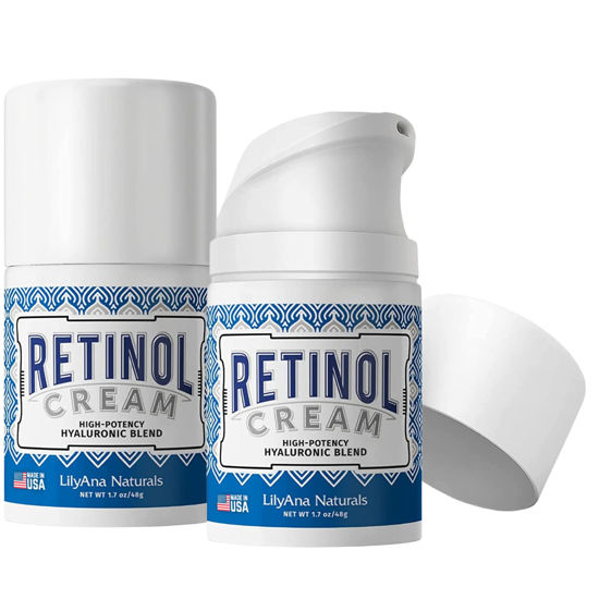 Picture of LilyAna Naturals Retinol Cream for Face - Retinol Face Moisturizer, Anti Aging Cream, Wrinkle Cream for Face and Neck, Retinol Complex - 1.7oz, 2 Pack - Made in the USA