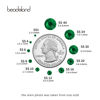 Picture of beadsland Flat Back Crystal Rhinestones Round Gems, Emerald (2.7-2.8mm) SS10/1440pcs