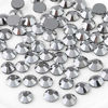 Picture of Beadsland Flat Back Crystal Rhinestones Round Gems for Nail Art and Craft Glue Fix,Silver Hematite (4.6-4.8mm) SS20/1440pcs