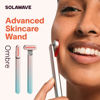 Picture of SolaWave 4-in-1 Facial Wand | Red Light Therapy for Face and Neck | Microcurrent Facial Device for Anti-Aging | Skin Tightening Machine | Face Massager | Facial Wand [Blue/Pink Ombre]