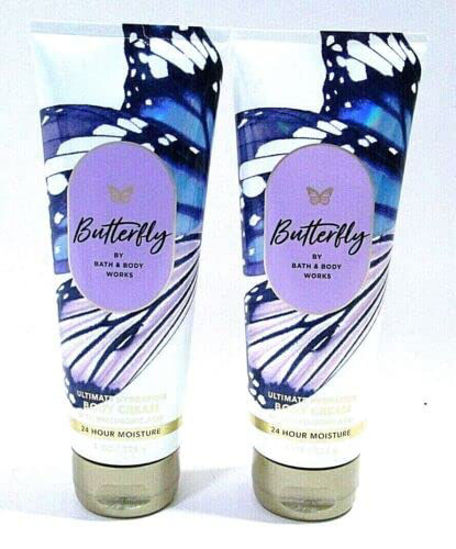 Picture of Bath and Body Works Butterfly Body Cream Ultimate Hydration Gift Set For Women 2 Pack 8 Oz. (Butterfly)