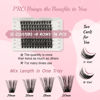 Picture of Lash Clusters, 96 Pcs Individual Cluster Lashes DIY Lash Extension Eyelash Clusters Volume Wispy Lashes Super Thin Band Reusable Soft & Comfortable(Tender-D-14-20 mix)